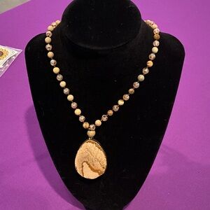 Elegant Brown Beaded Necklace